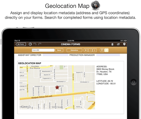ikan Cinema Forms Geotagging