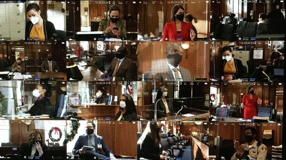 16 BMPCC 6Ks on set of 'All Rise'