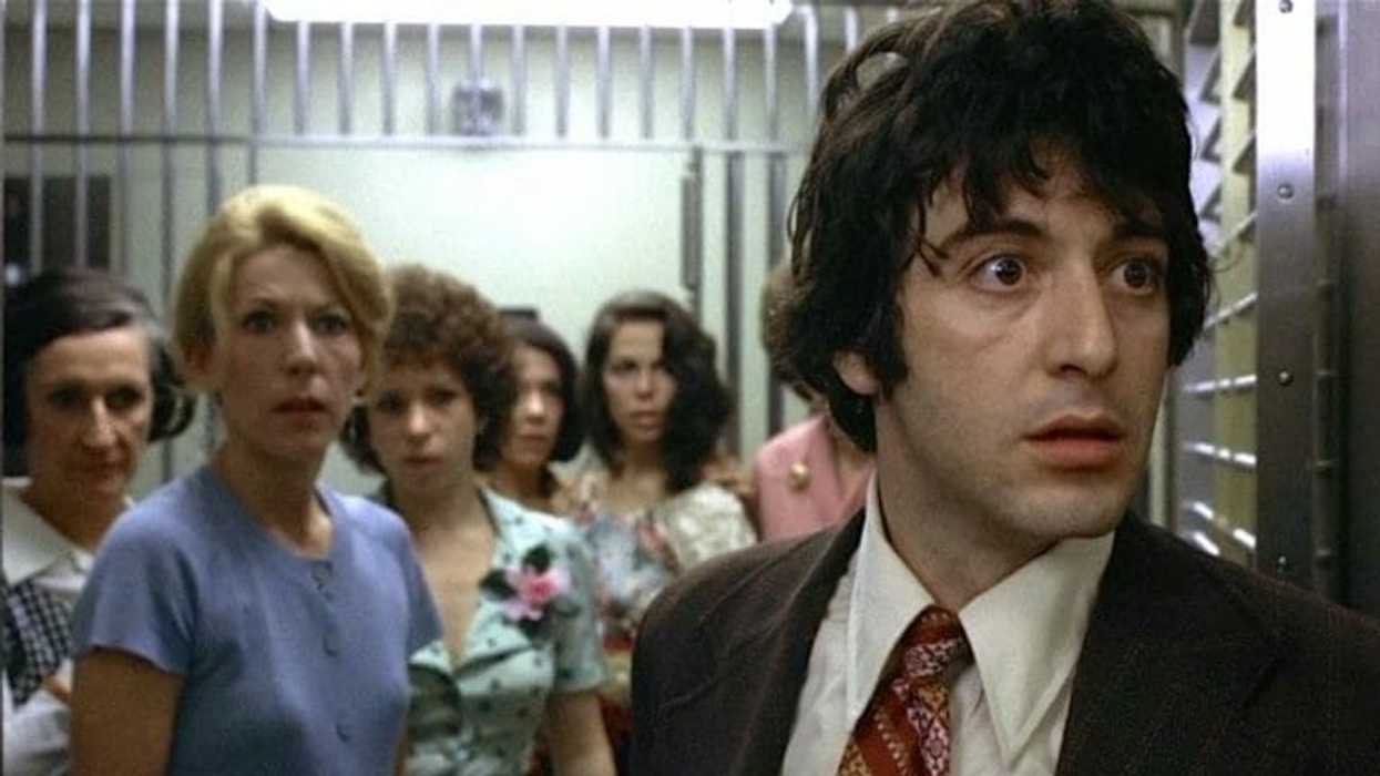 A bank robber and his female hostages, 'Dog Day Afternoon'