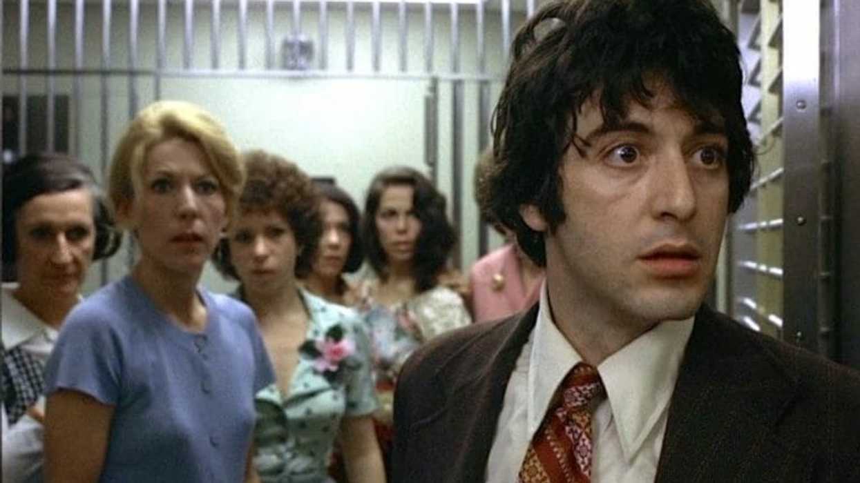 A bank robber and his female hostages, 'Dog Day Afternoon'