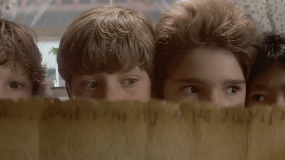 A classic scene from the 1985 adventure film The Goonies