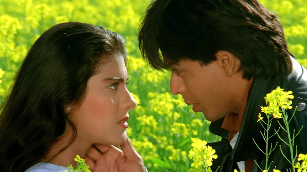 A classic scene from the iconic 1995 Bollywood romantic-drama film Dilwale Dulhania Le Jayenge