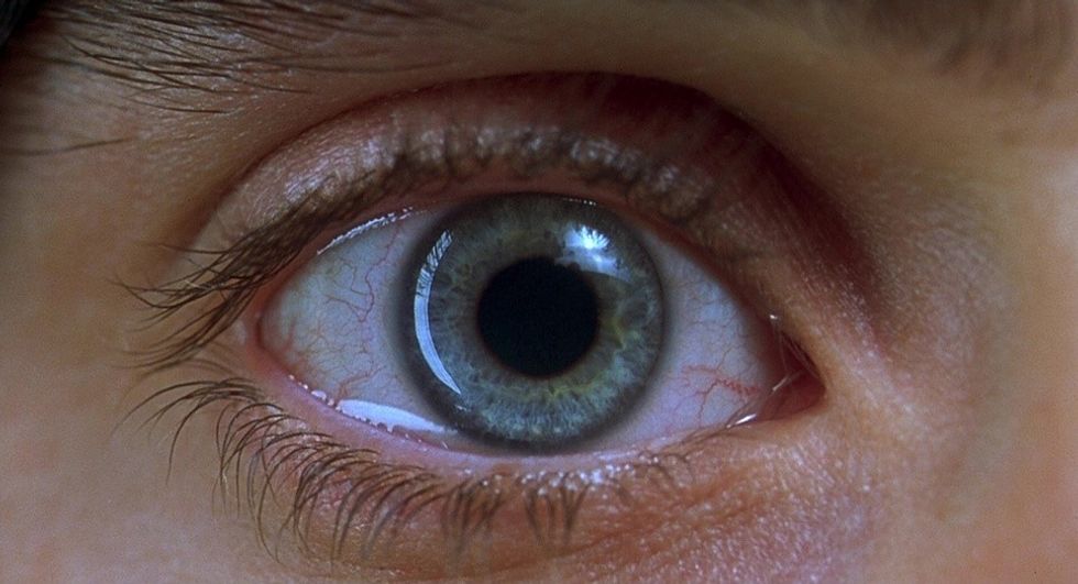 A close up of an eyeball