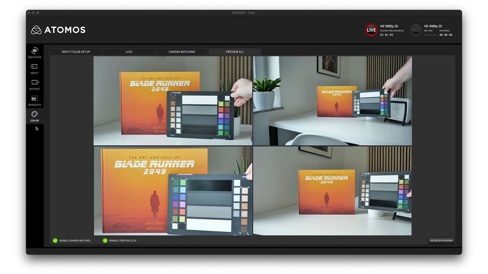 A color test with the Atomos app