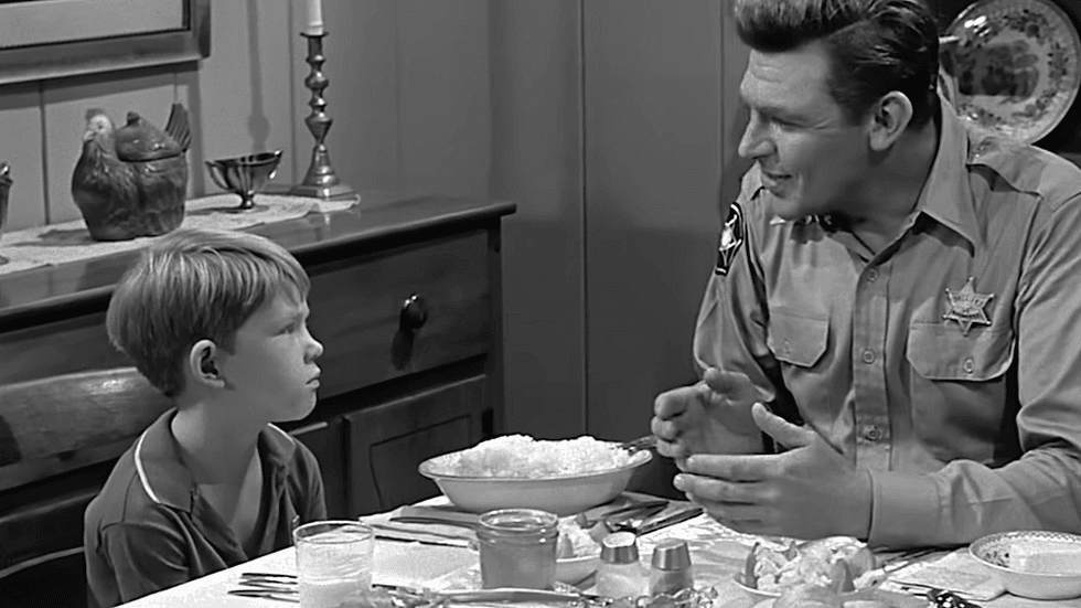 A memorable dinner scene from The Andy Griffith Show