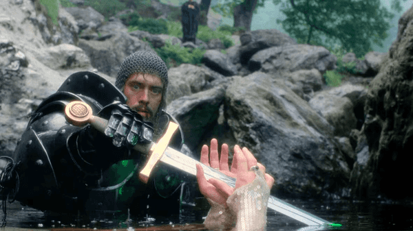 A scene from the 1981 fantasy film Excalibur