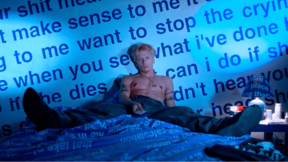 A scene from the 1997 cult classic film Nowhere, featuring actor James Duval as the protagonist