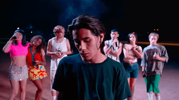 A scene from the cult classic film Nowhere (1997), directed by Gregg Araki