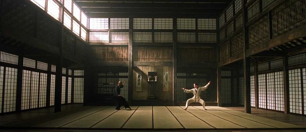 A still from The Matrix