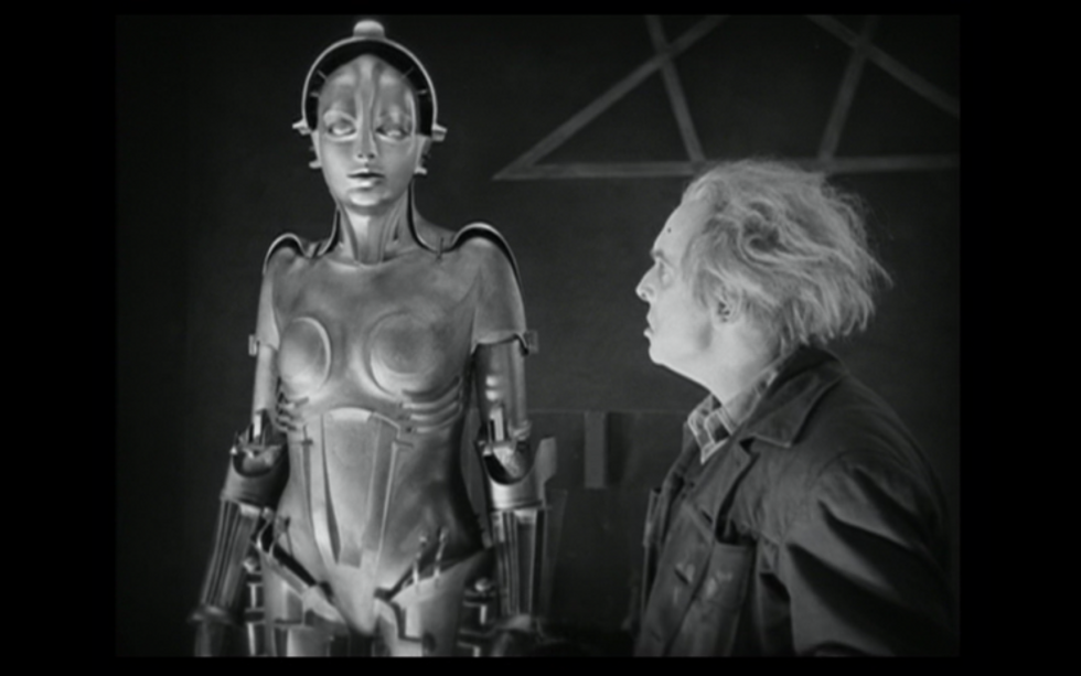 A still from the silent film 'Metropolis'
