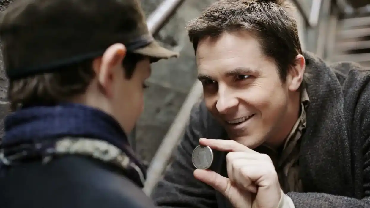 A still of Christian Bale as Alfred Borden in the 2006 film The Prestige