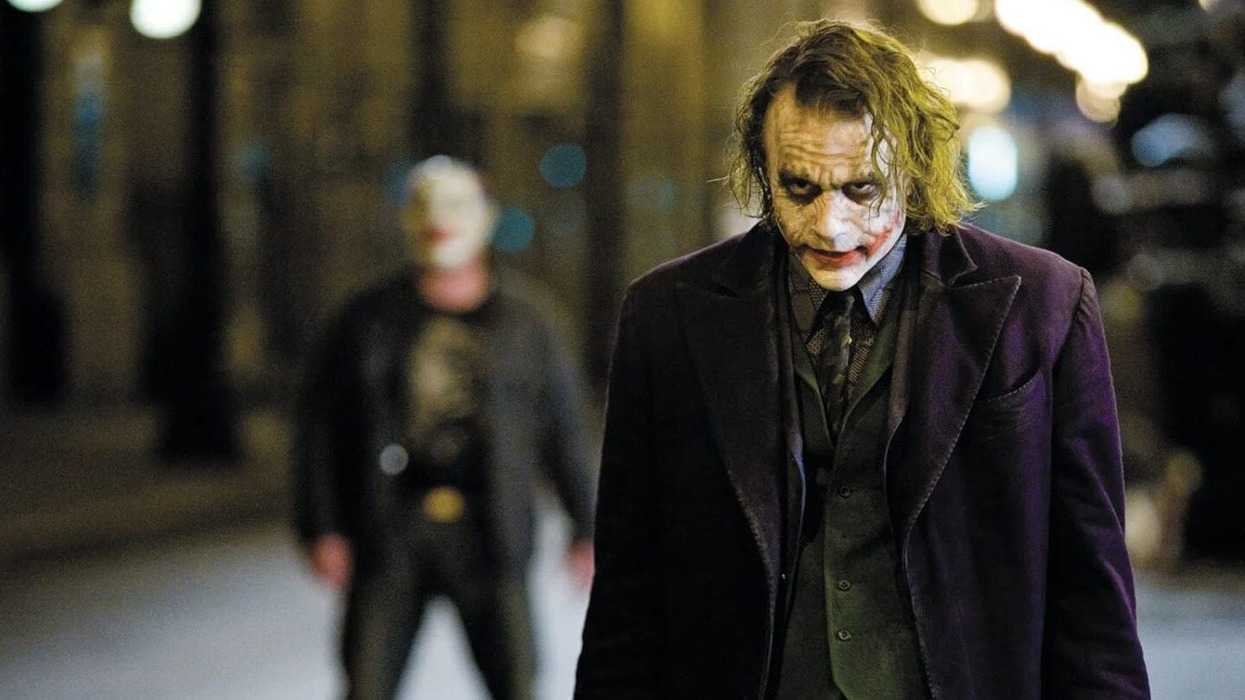 A still of Joker (Heath Ledger) in The Dark Knight (2008)