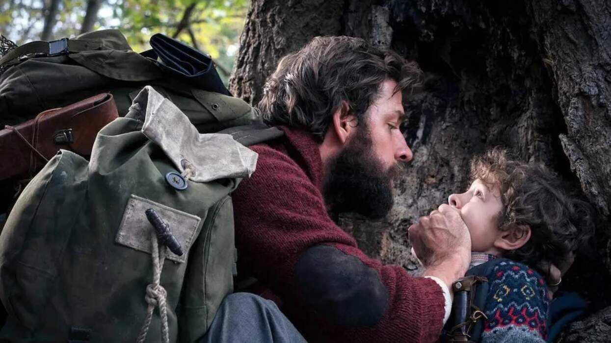 A tense scene from A Quiet Place (2018)