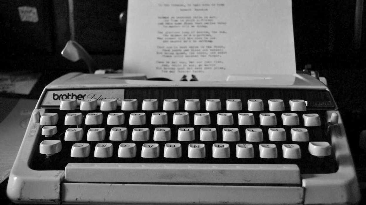 A used up typewriter.