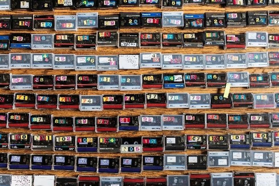 A wall of video footage stored for 'SAM NOW'