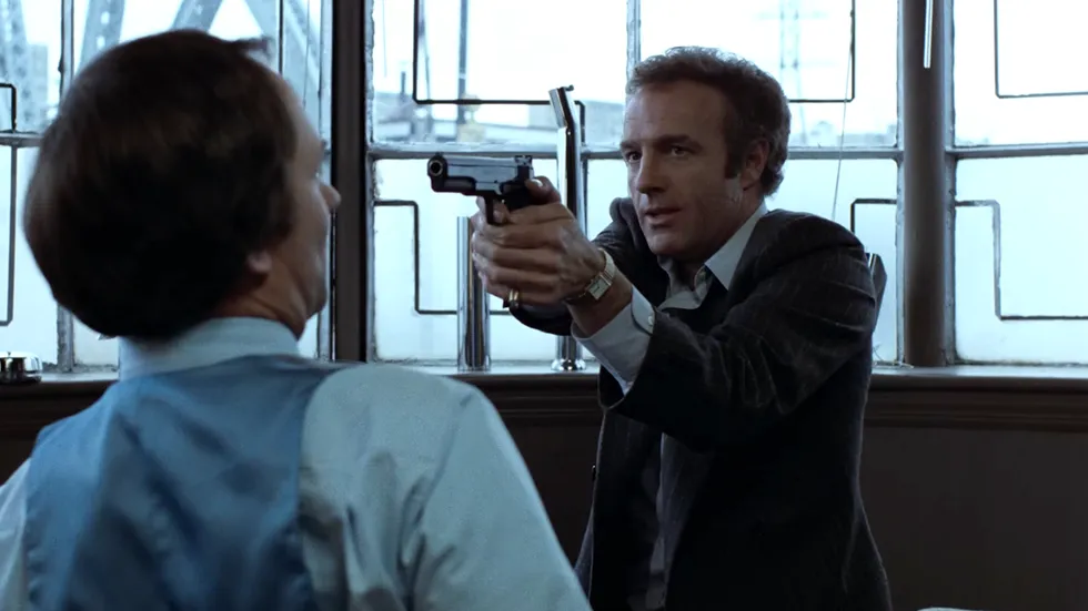 Actor James Caan in a scene from the 1981 neo-noir crime thriller Thief