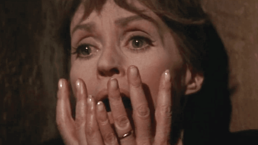 Actress Lilli Palmer as Madame Fourneau in the 1969 Spanish horror film The House That Screamed