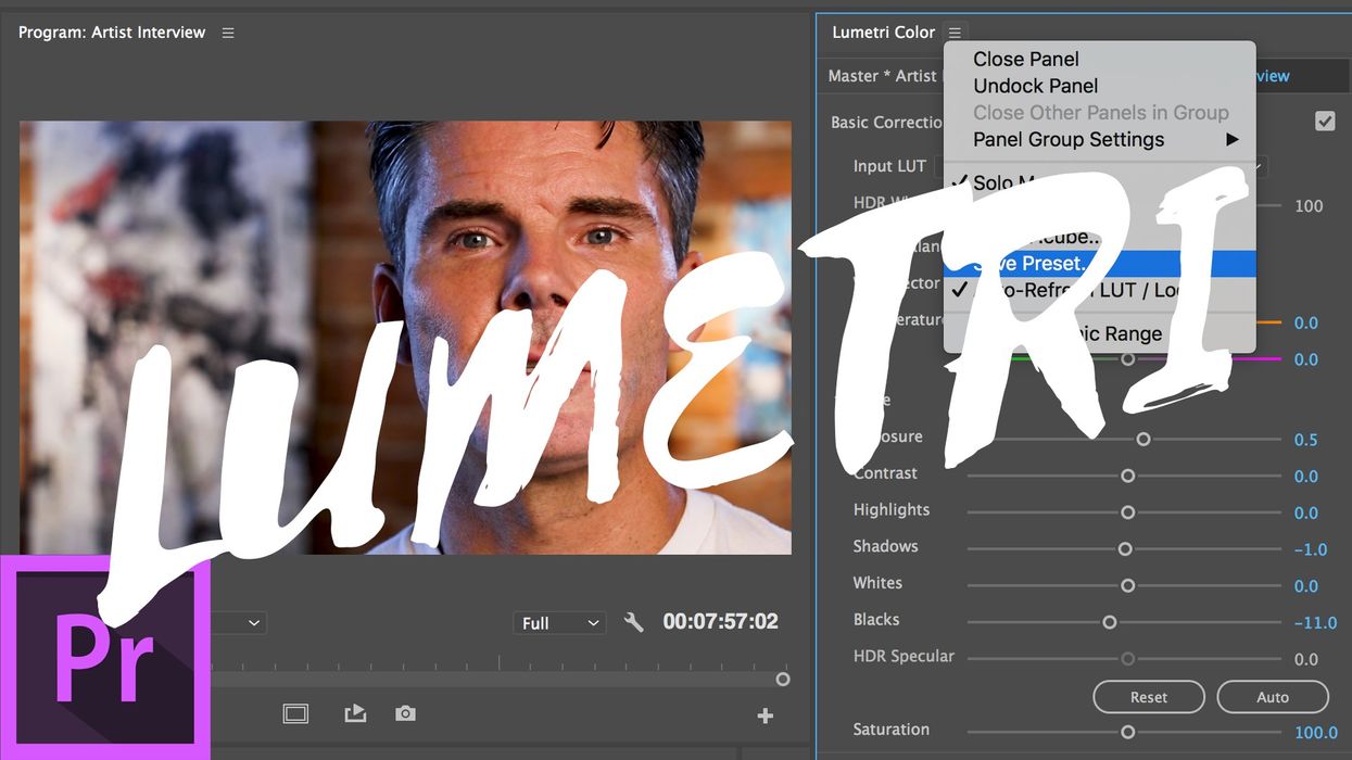 Adobe Premiere Pro Lumetri Color Panel