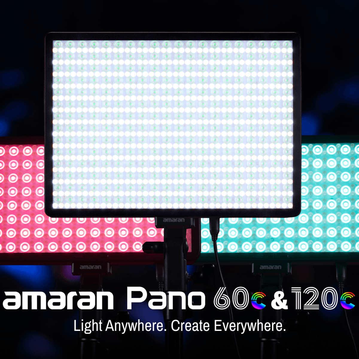 Amaran Pano 120c – Pannello LED RGBWW Da 120W, Portatile E Potente Per Foto E Video