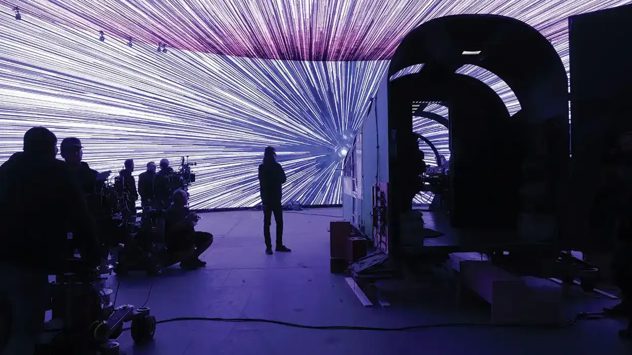 An LED stage on the set of 'The Mandalorian'