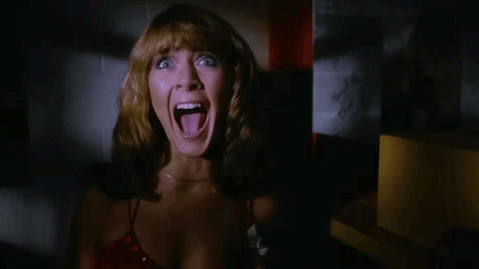 Anne-Marie Martin as the character Wendy Richards in a scene from the 1980 horror film Prom Night.
