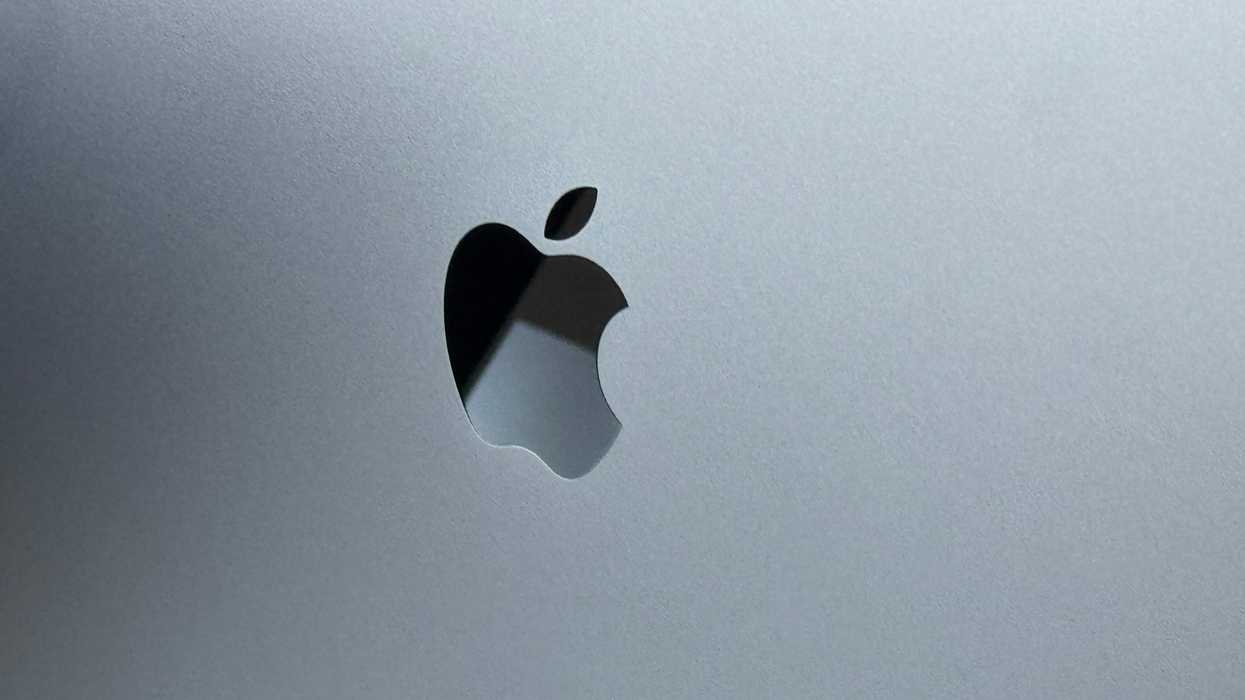 Apple logo on a MacBook