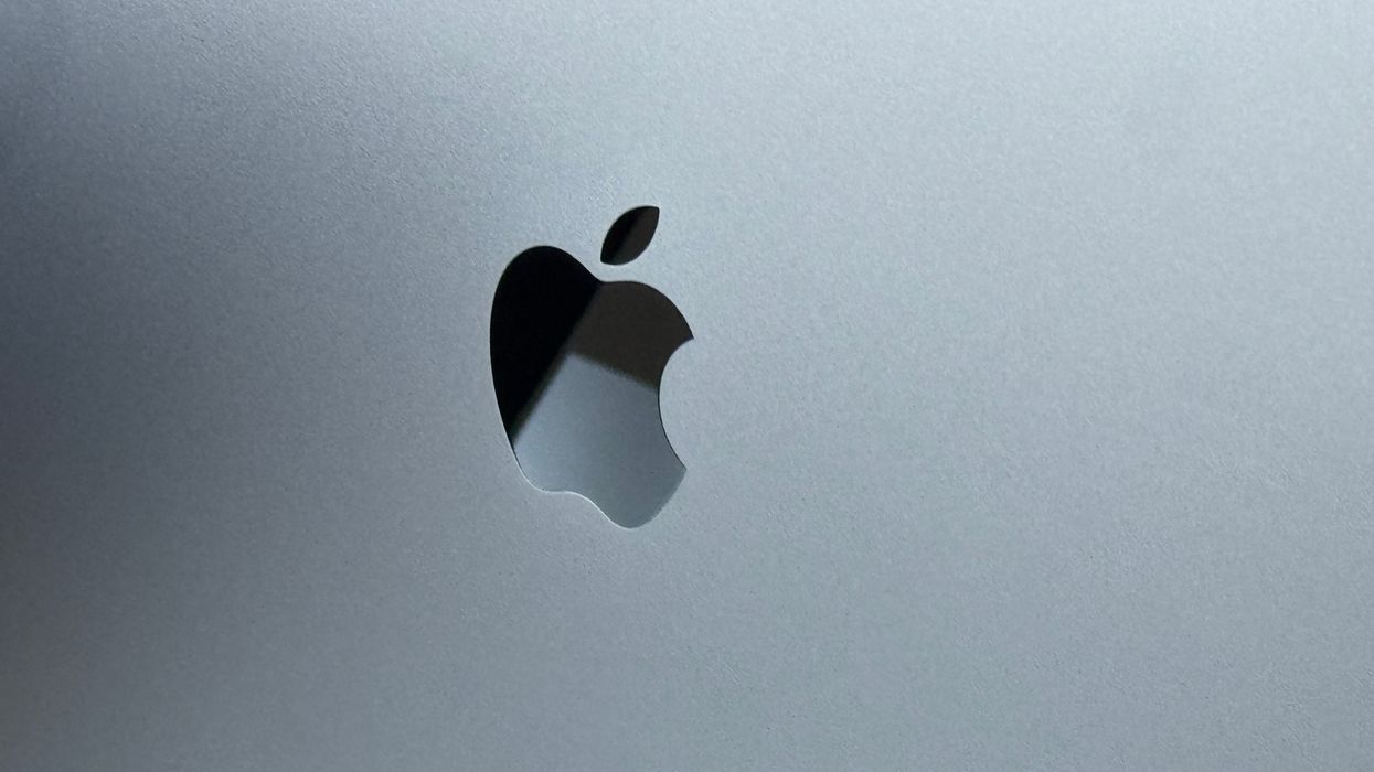 Apple logo on a MacBook 