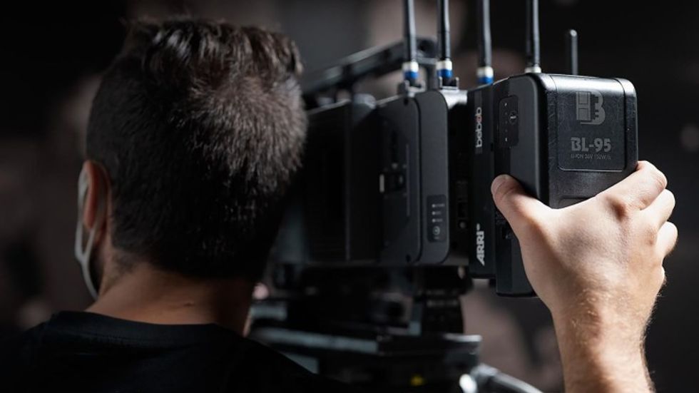 Arri B-Mount Battery In Use