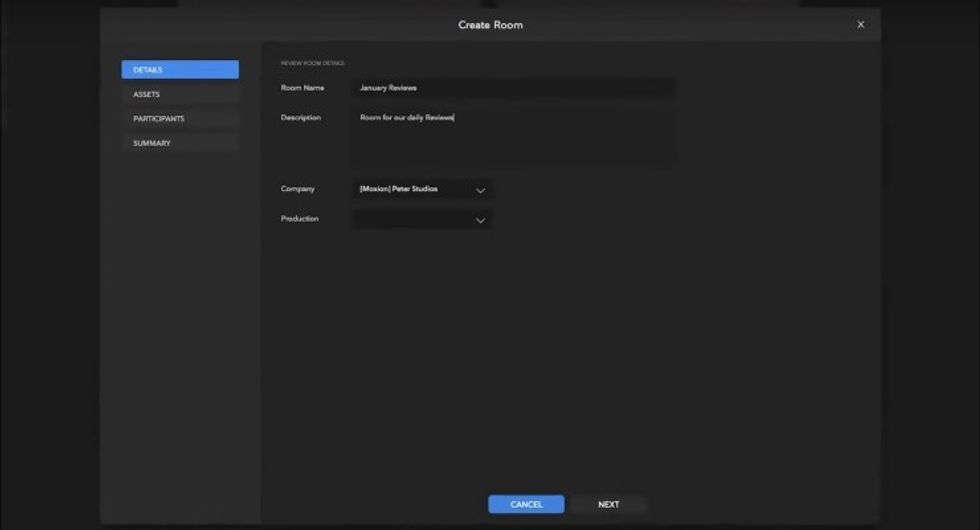 Autodesk Moxion creating a room
