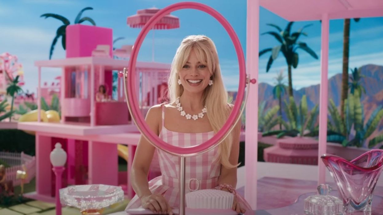 Barbie looking into a mirrorless mirror, 'Barbie'