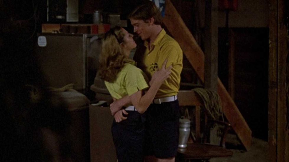 Barry and Claudette embracing in Friday the 13th 1980