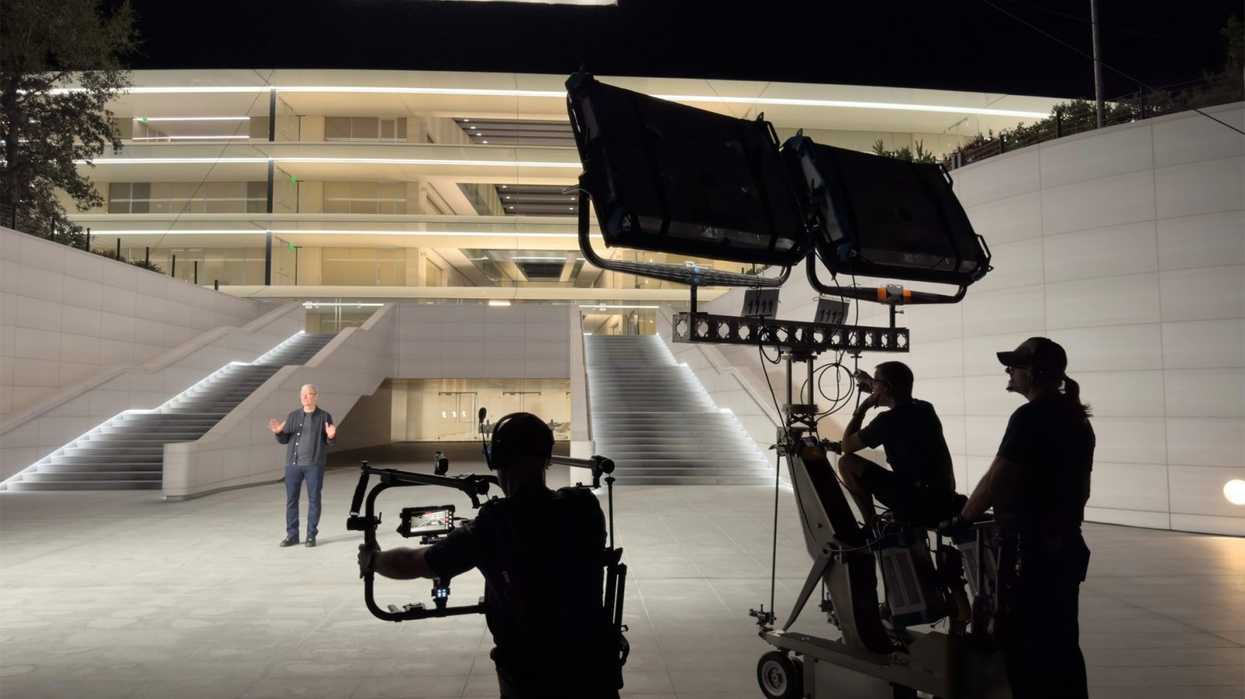Behind the scenes of Apple's most recent event video.