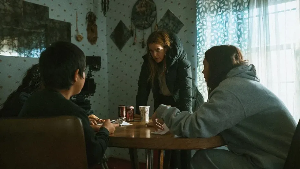 Behind the scenes of 'War Pony.'