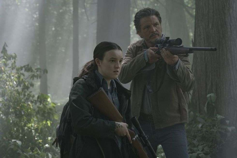 Bella Ramsey, Pedro Pascal in The Last of Us