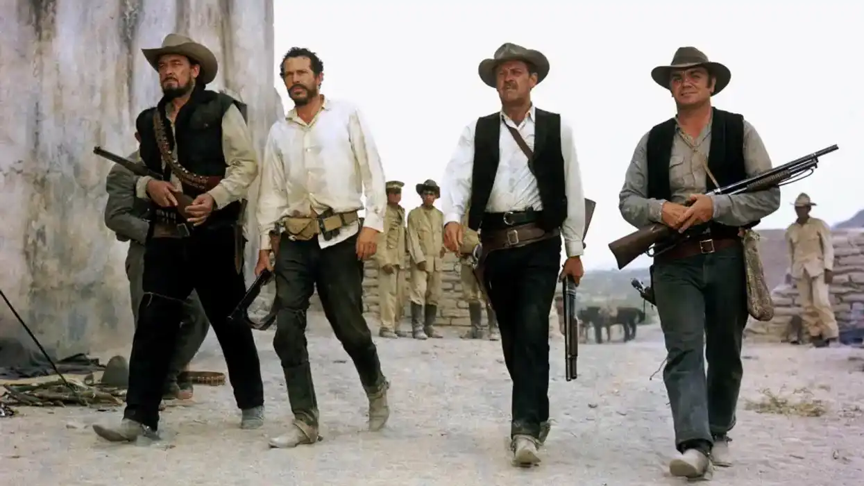 Ben Johnson, Warren Oates, William Holden and Ernest Borgnine in The Wild Bunch