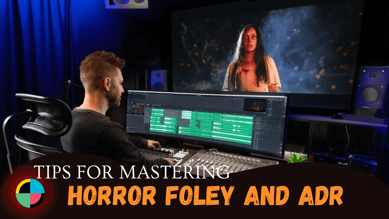 Benni Knop at the audio bay for 'Godless: The Eastfield Exorcism'