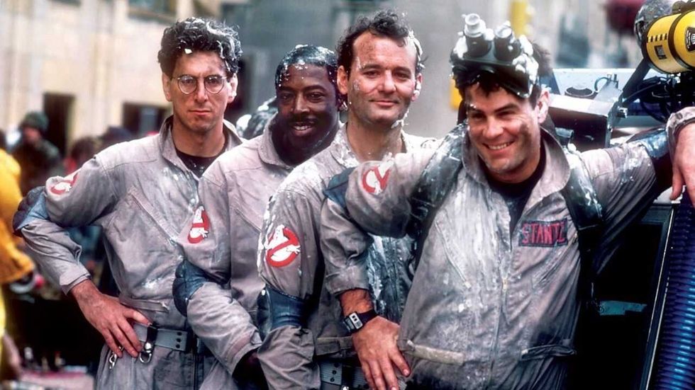 Bill Murray, Dan Aykroyd, Harold Ramis, and Ernie Hudson in \u2018Ghostbusters\u2019