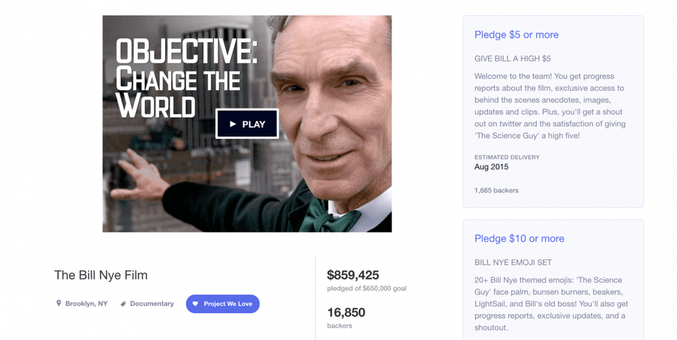 Bill Nye Kickstarter
