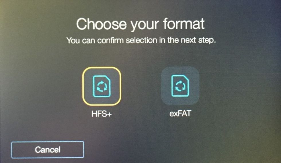 Blackmagic Cinema Camera Internal Formatting