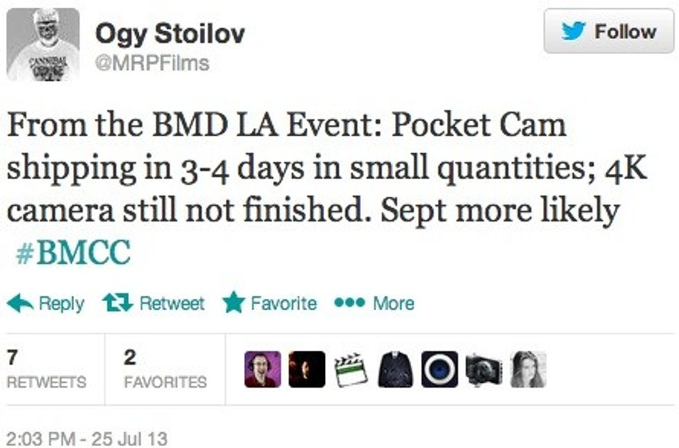 Blackmagic LA Event Tweet