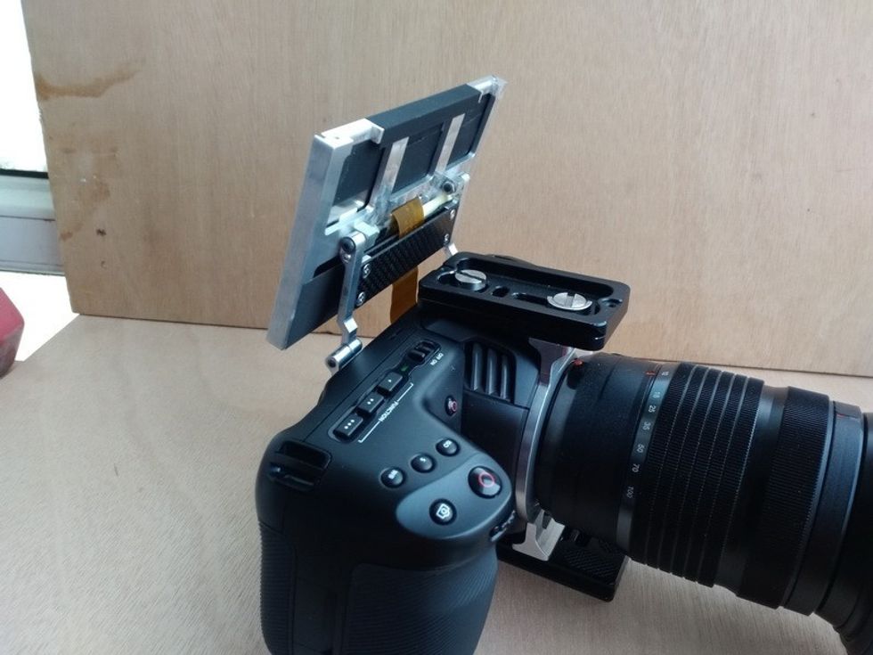 Blackmagic Pocket Cinema Camera 4K with Flip Up Screen wiring modification