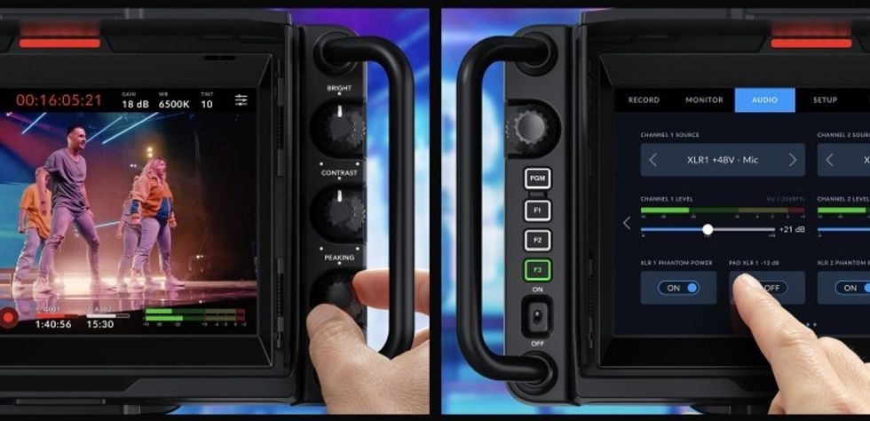 Blackmagic Studio Camera 6K Pro rear layout