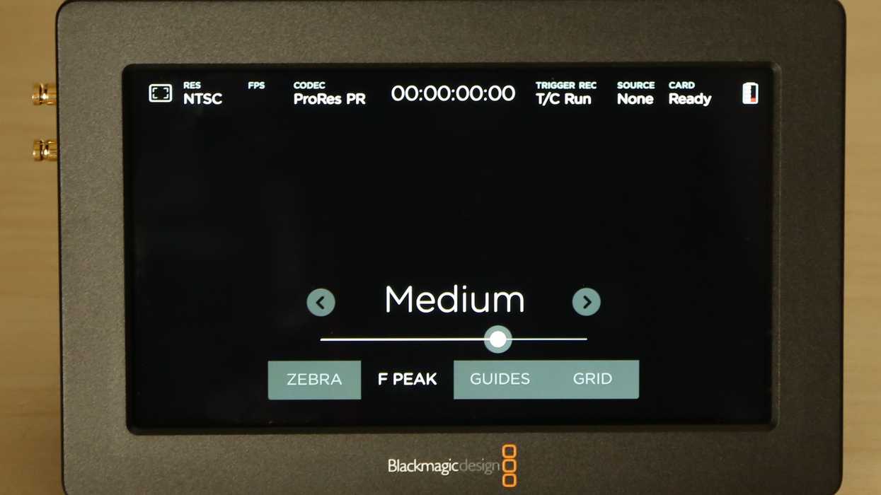 Blackmagic Video Assist Firmware 1.1 Peaking