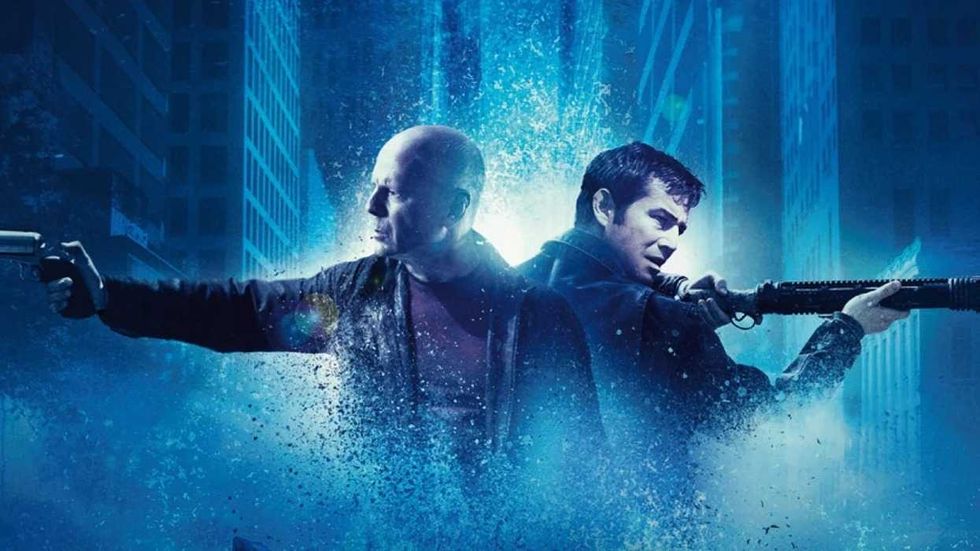 Bruce Willis and Joseph Gordon-Levitt in \u2018Looper\u2019