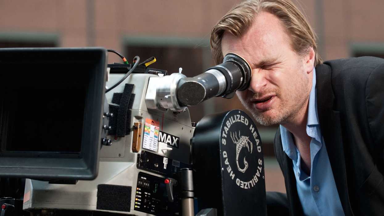 BTS shot of Christopher Nolan directing 'Dunkirk'