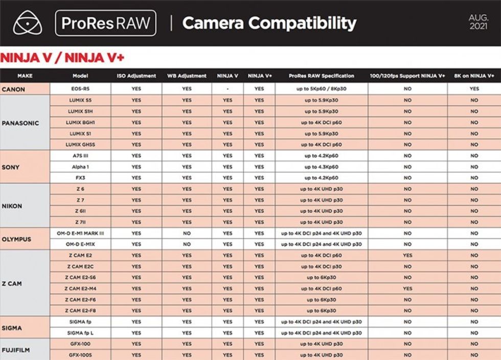 Camera Compatibility