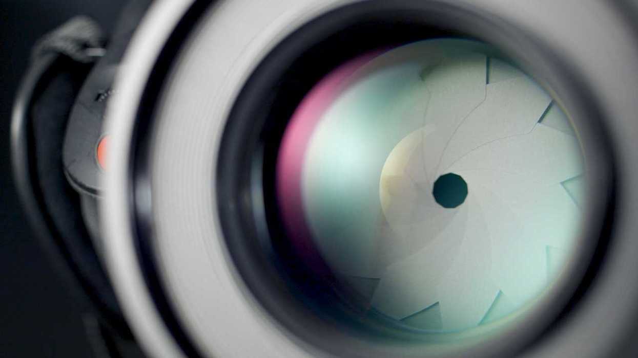 Camera with closed aperture