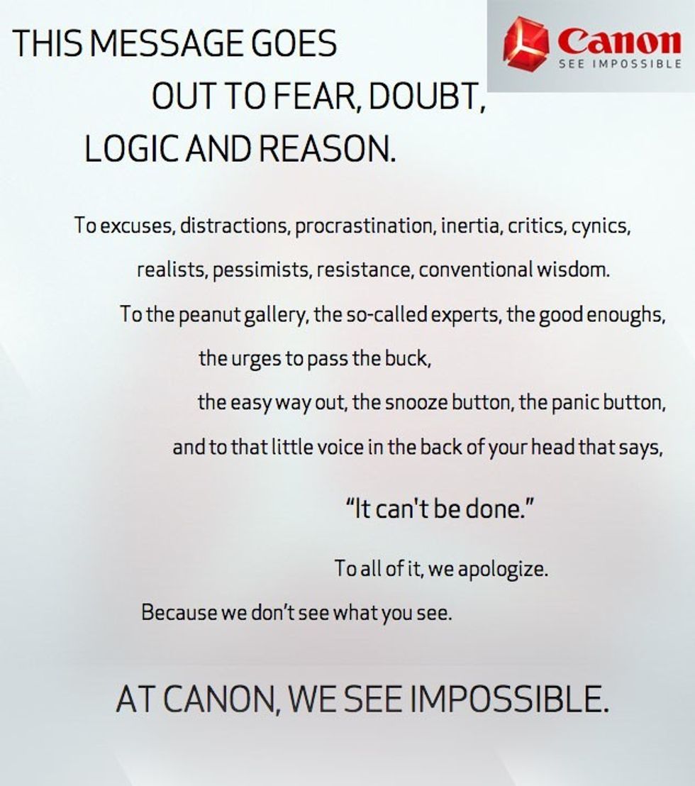Canon See Impossible Teaser