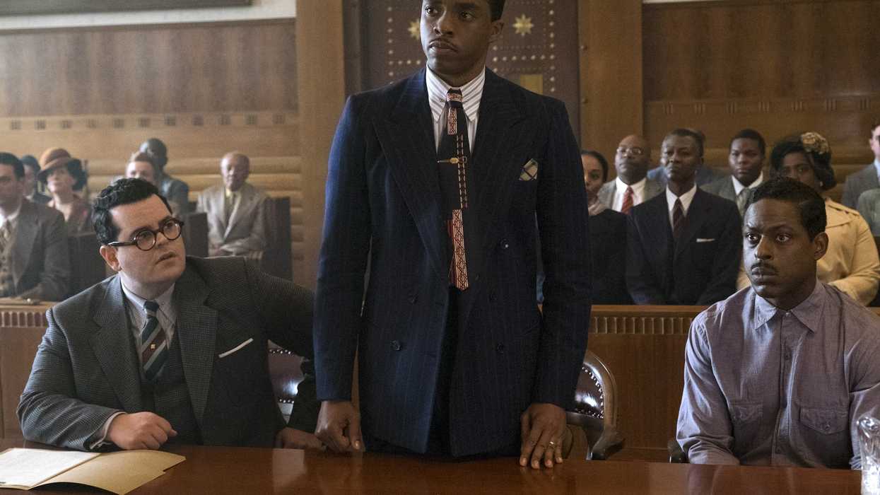 Chadwick Boseman, Josh Gad, and Sterling K Brown in Marshall