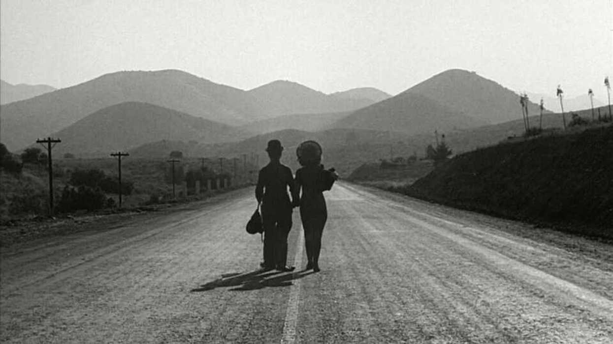 Charlie Chaplin and Paulette Goddard in a still from ‘Modern Times’ (1936)
